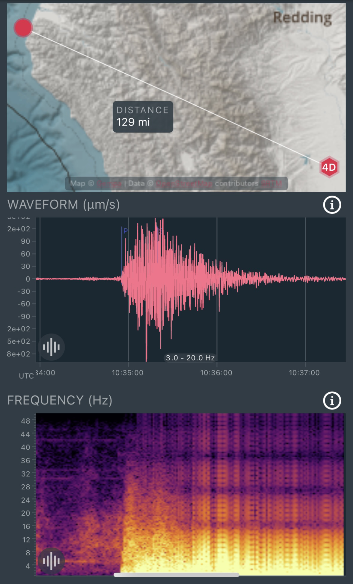 earthquake signal